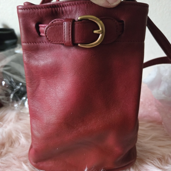 Coach Red Leather Crossbody Bag - Picture 1 of 8